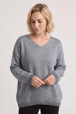 Harper Knitted Jumper Mid Grey Mid Grey - Harper Knitted Jumper Mid Grey – image 3 of 6