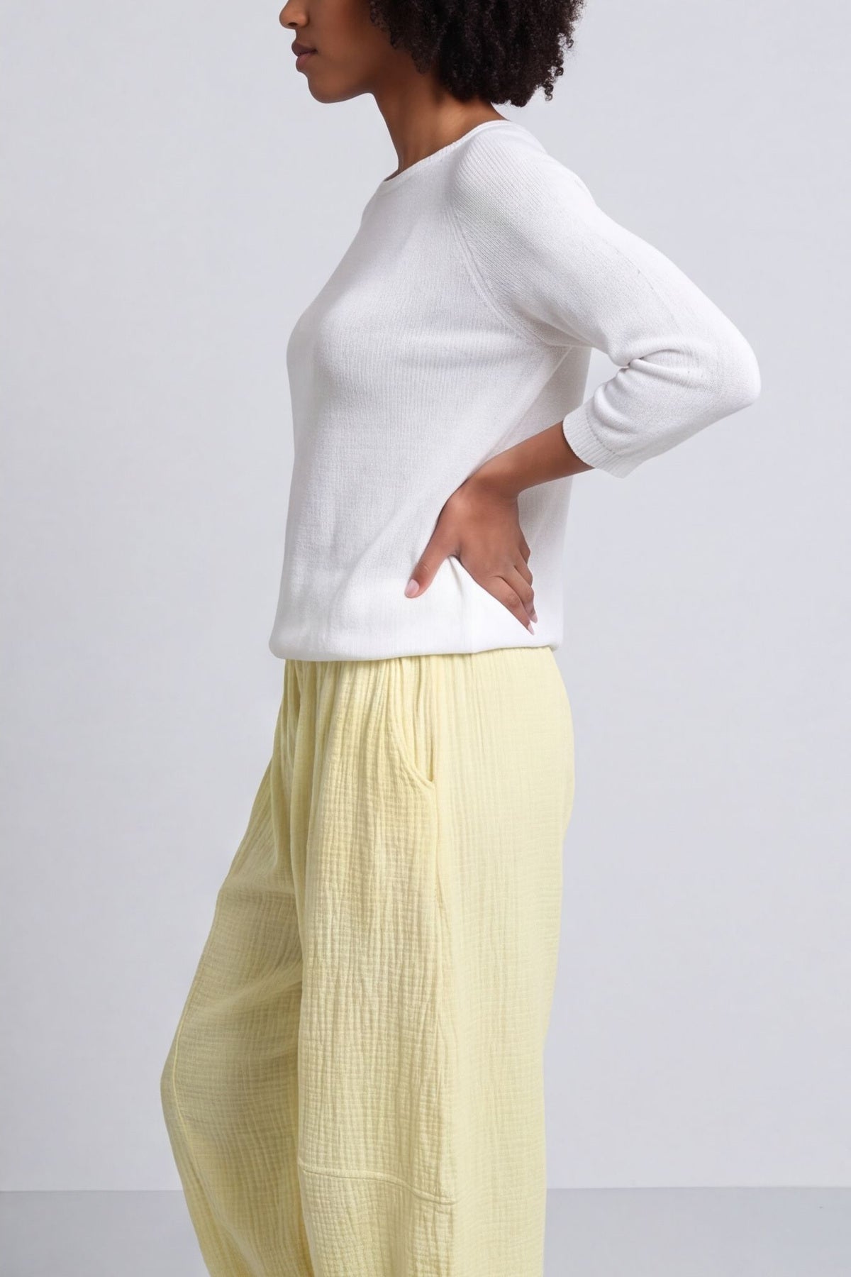 Ratana Cotton Trousers Yellow – image 3 of 5