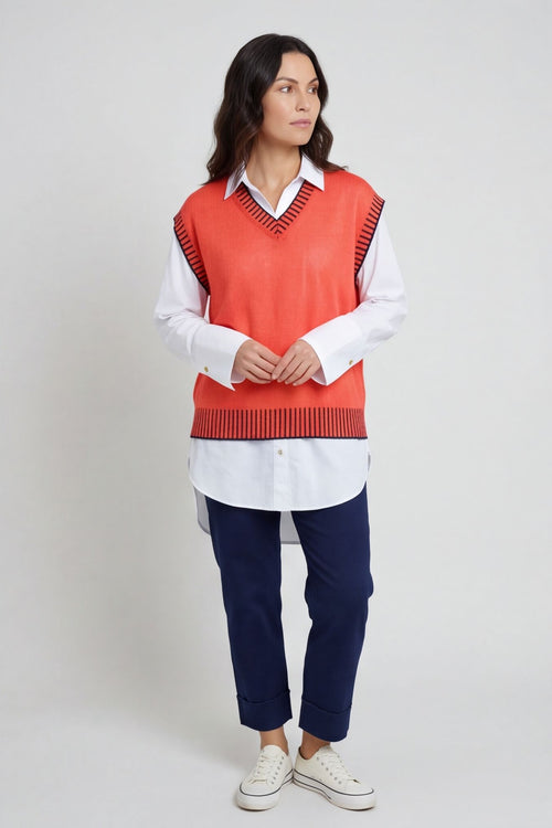 Jovita Fine Knit Tank Top Orange – image 3 of 6