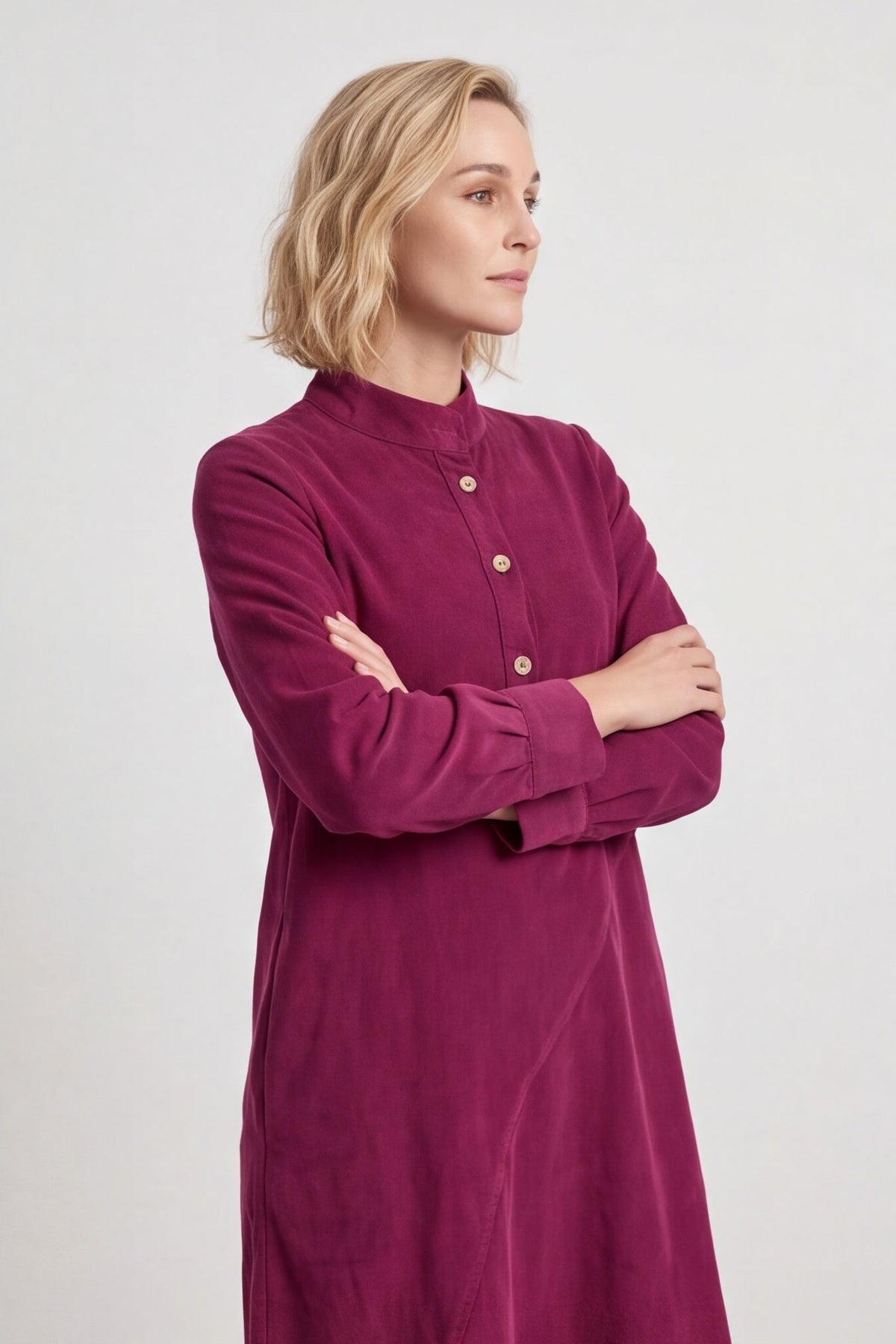 Ruby Needlecord Button Dress – image 2 of 4