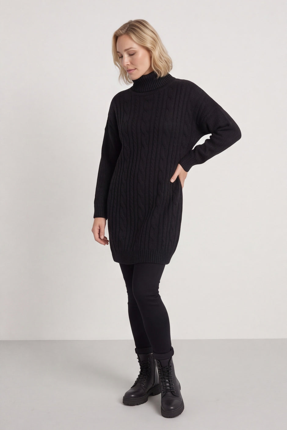 Moira Polo Knitted Jumper Black – image 3 of 6