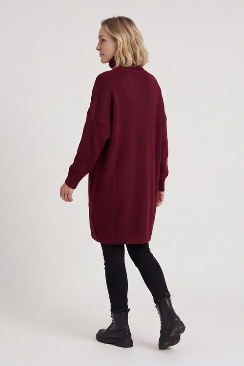 Moira Polo Knitted Jumper Wine – image 3 of 6