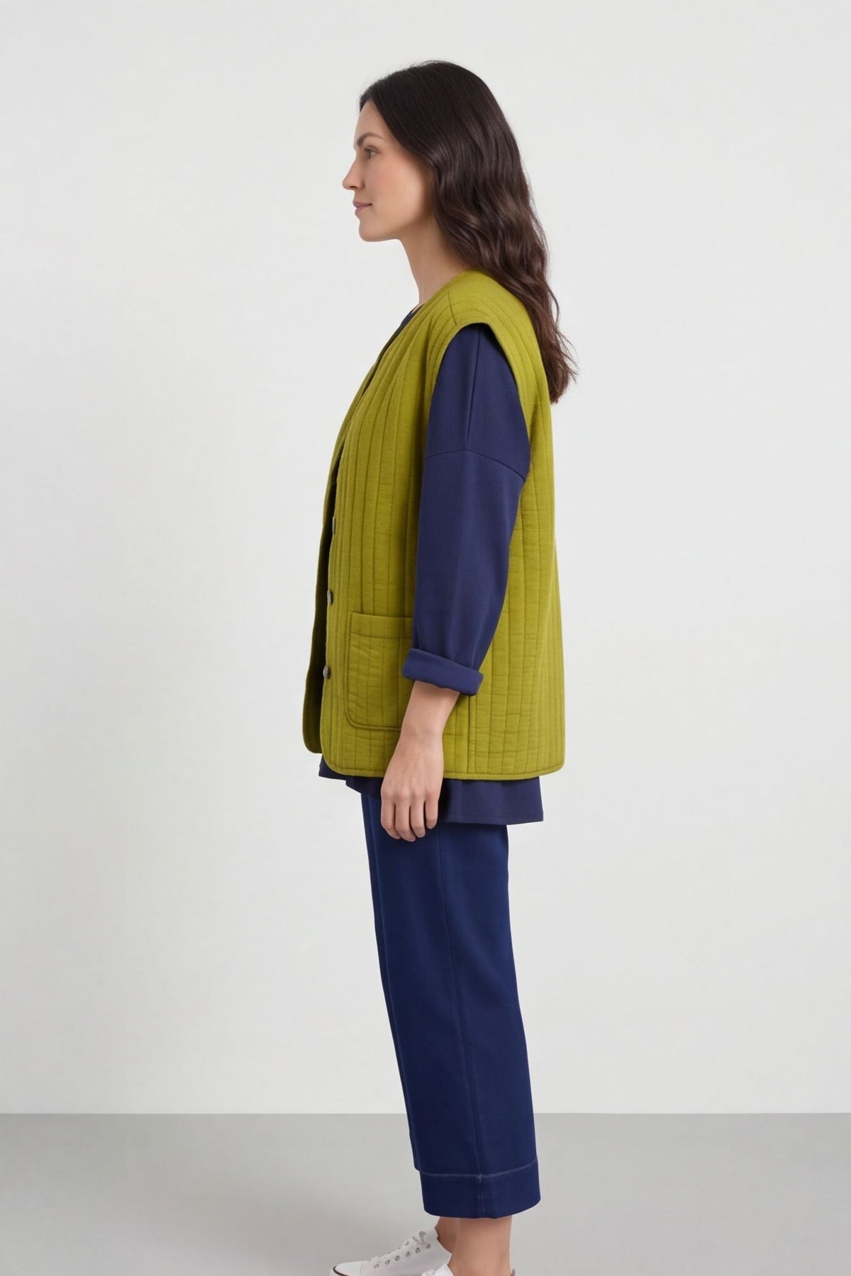 Agatha Cotton Padded Gilet Moss – image 3 of 6