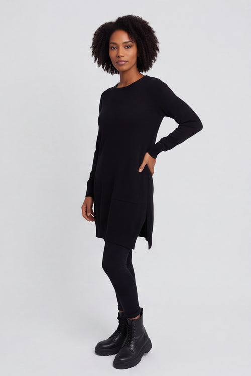 Elisa Pocket Knitted Tunic Black – image 3 of 6