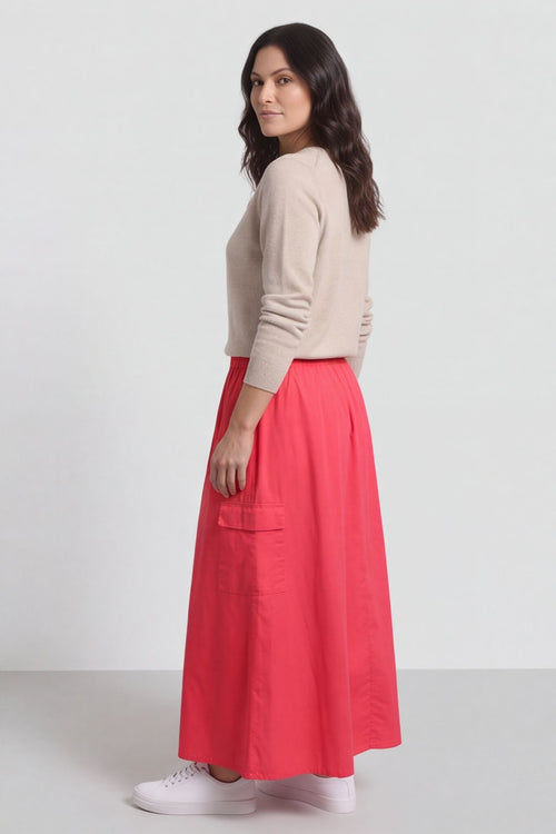 Myrna Cotton Skirt Fuchsia – image 2 of 5
