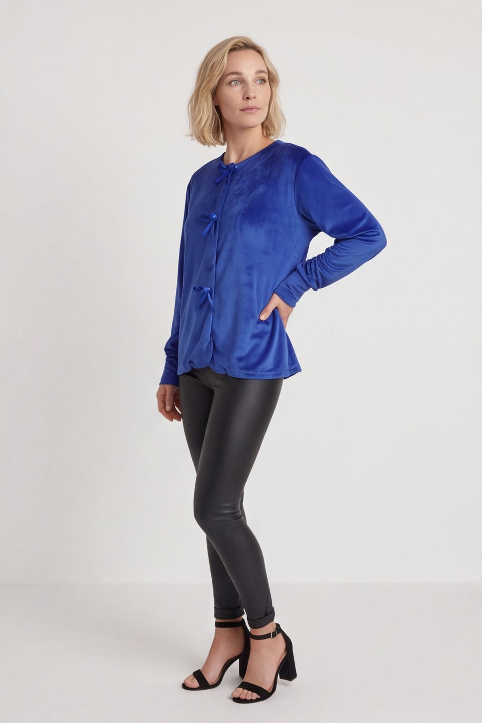 Rhona Bow Front Top Cobalt – image 3 of 5