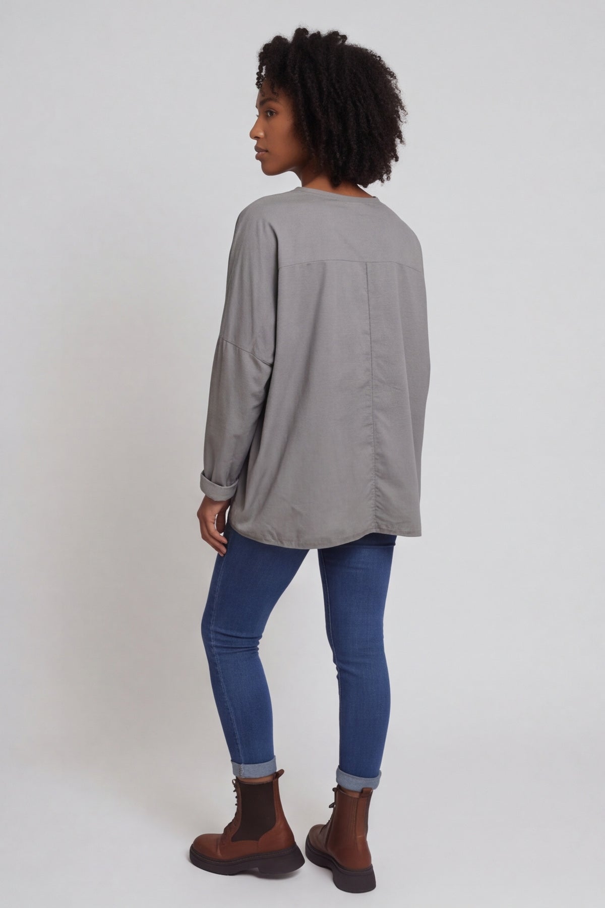 Dianne Cotton Top Mocha – image 3 of 5
