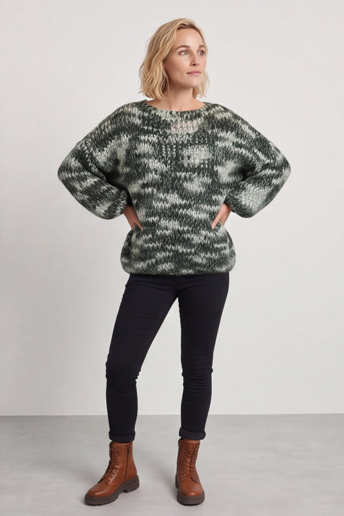 Leatrice Knitted Jumper Bottle Green – image 3 of 5