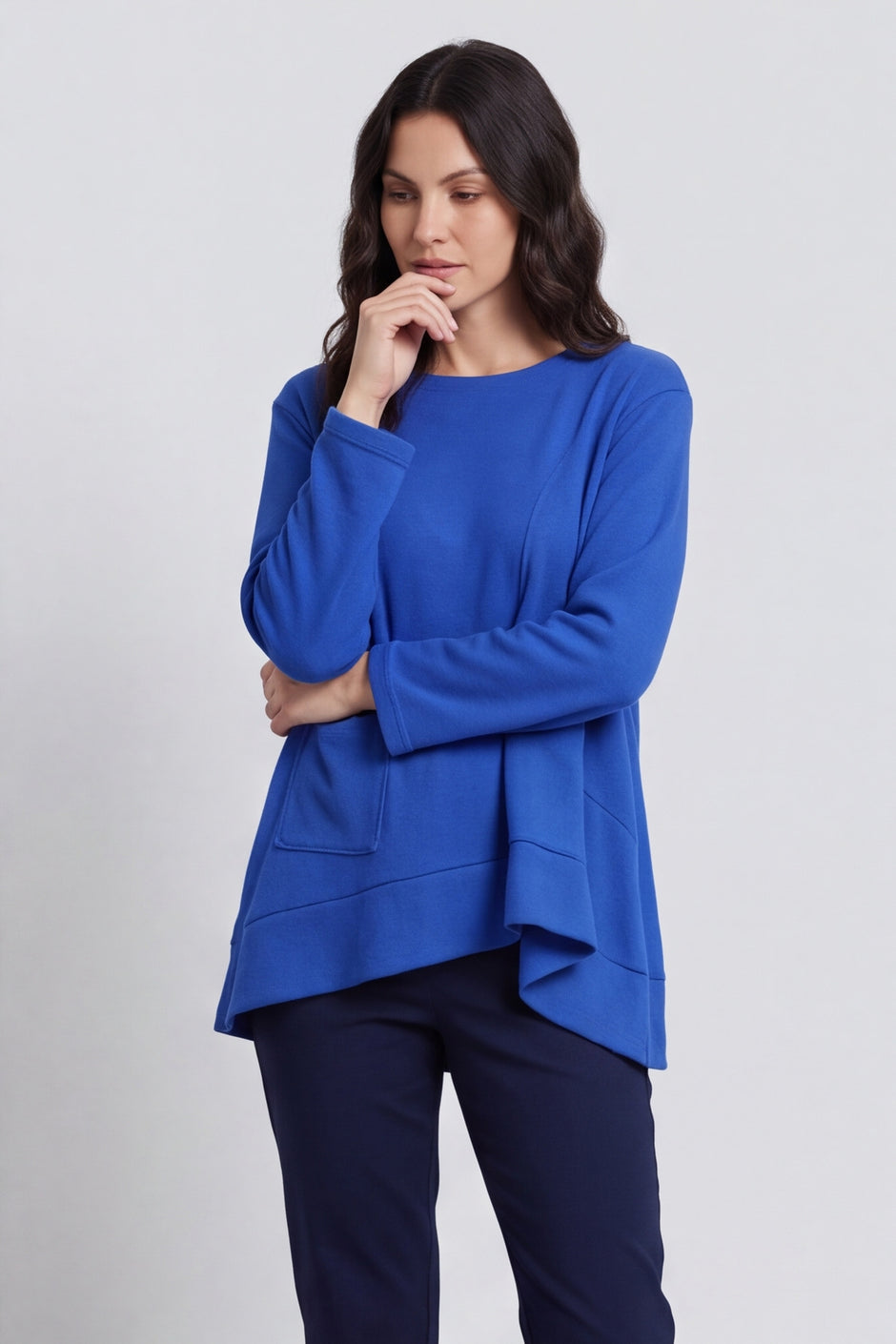Codie Wool Top Cobalt – image 2 of 5