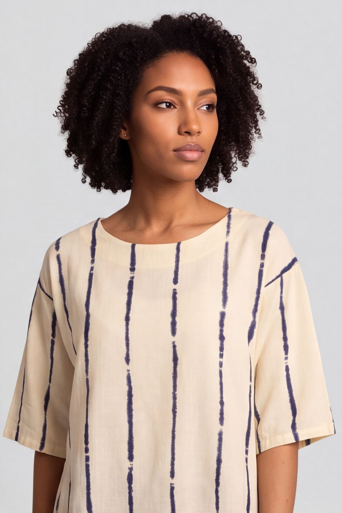Kalia Stripe Linen Top Yellow – image 3 of 4