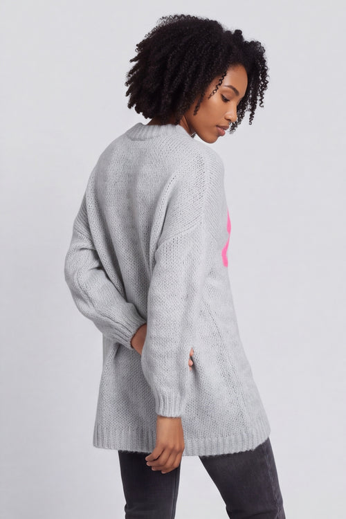 Smile Knitted Jumper Grey – image 3 of 6