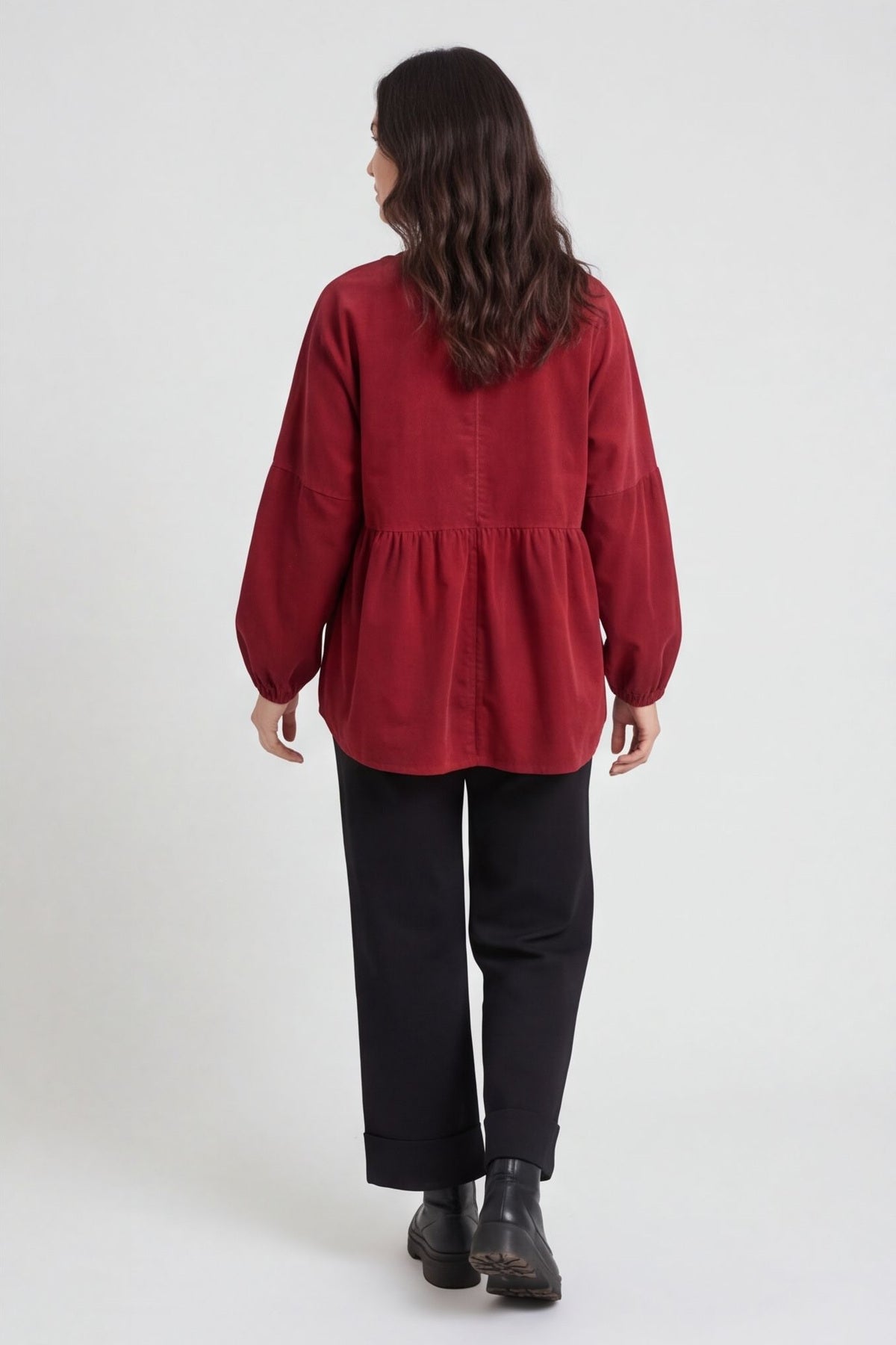 Geraldine Needlecord Top Wine – image 3 of 6