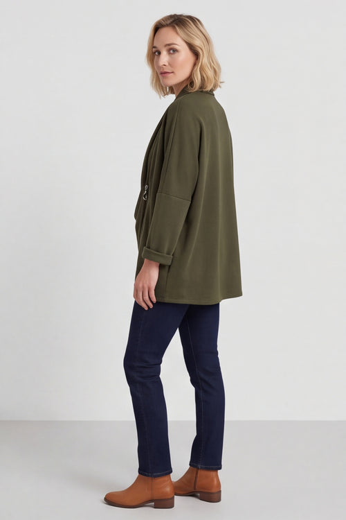 Floella Zip Cotton Jacket Khaki – image 3 of 6