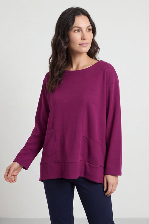 Codie Wool Top Berry – image 2 of 5