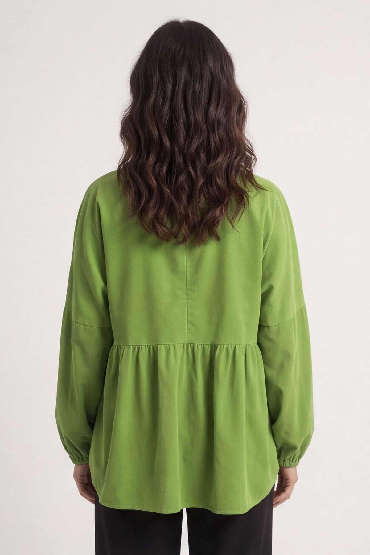 Geraldine Needlecord Top Green – image 3 of 5