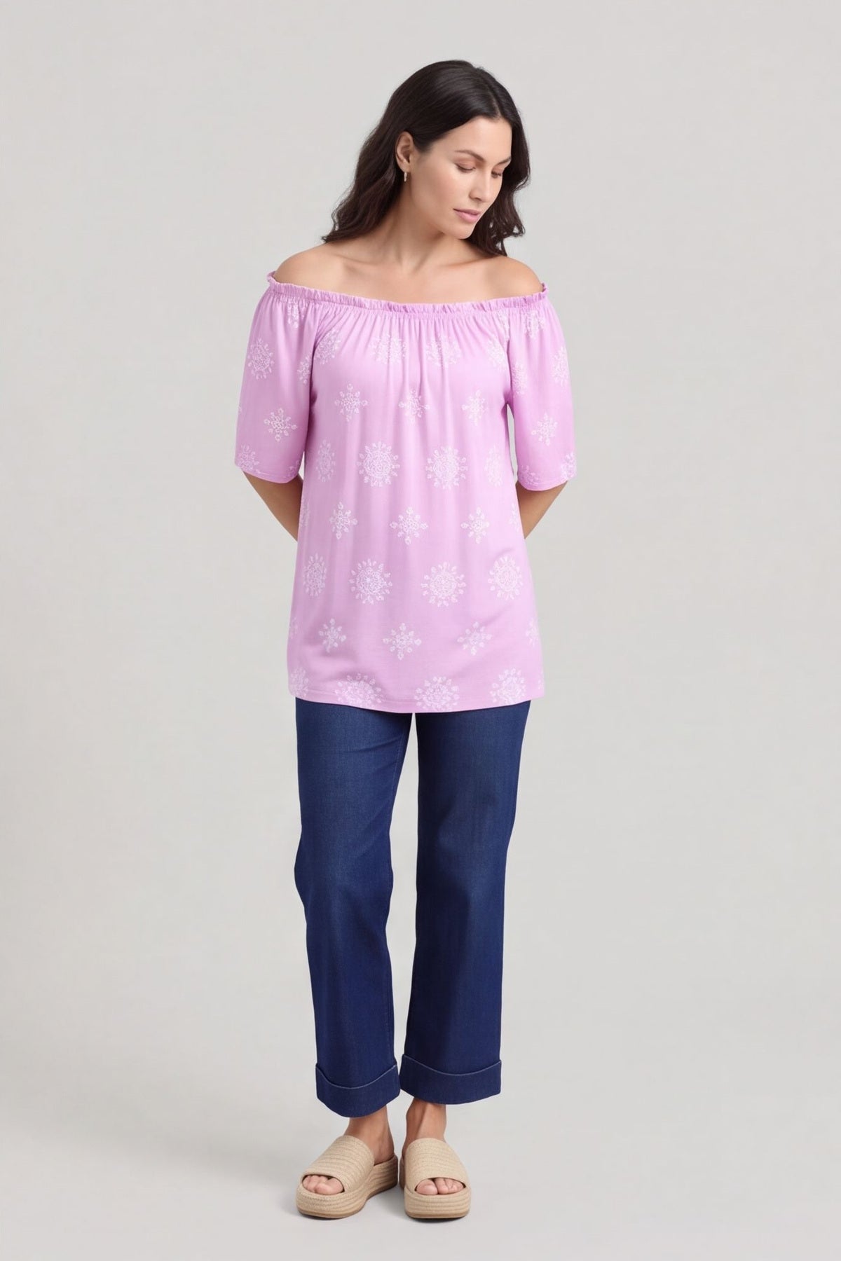 Elari Print Top Lilac – image 3 of 6