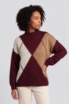 Rodina Argyle Knitted Jumper Wine – image 3 of 6