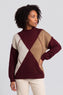 Rodina Argyle Knitted Jumper Wine – image 3 of 6