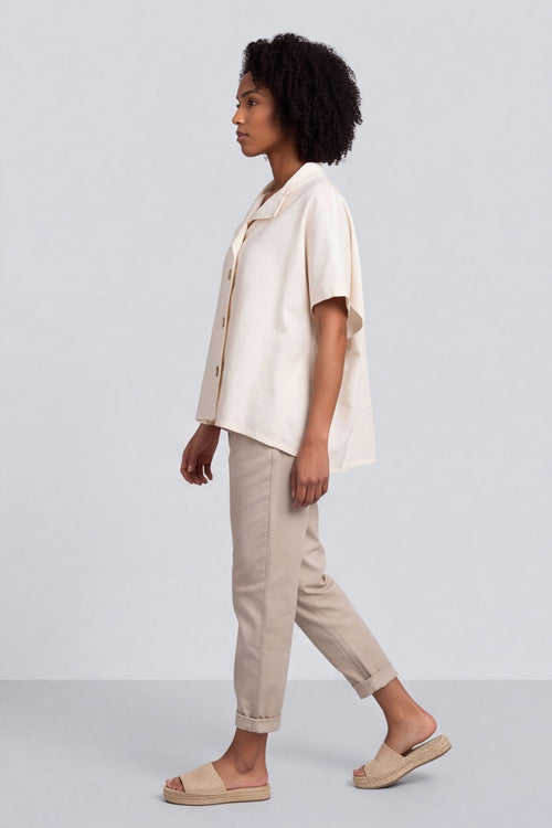 Sabella Linen Shirt Stone – image 3 of 6