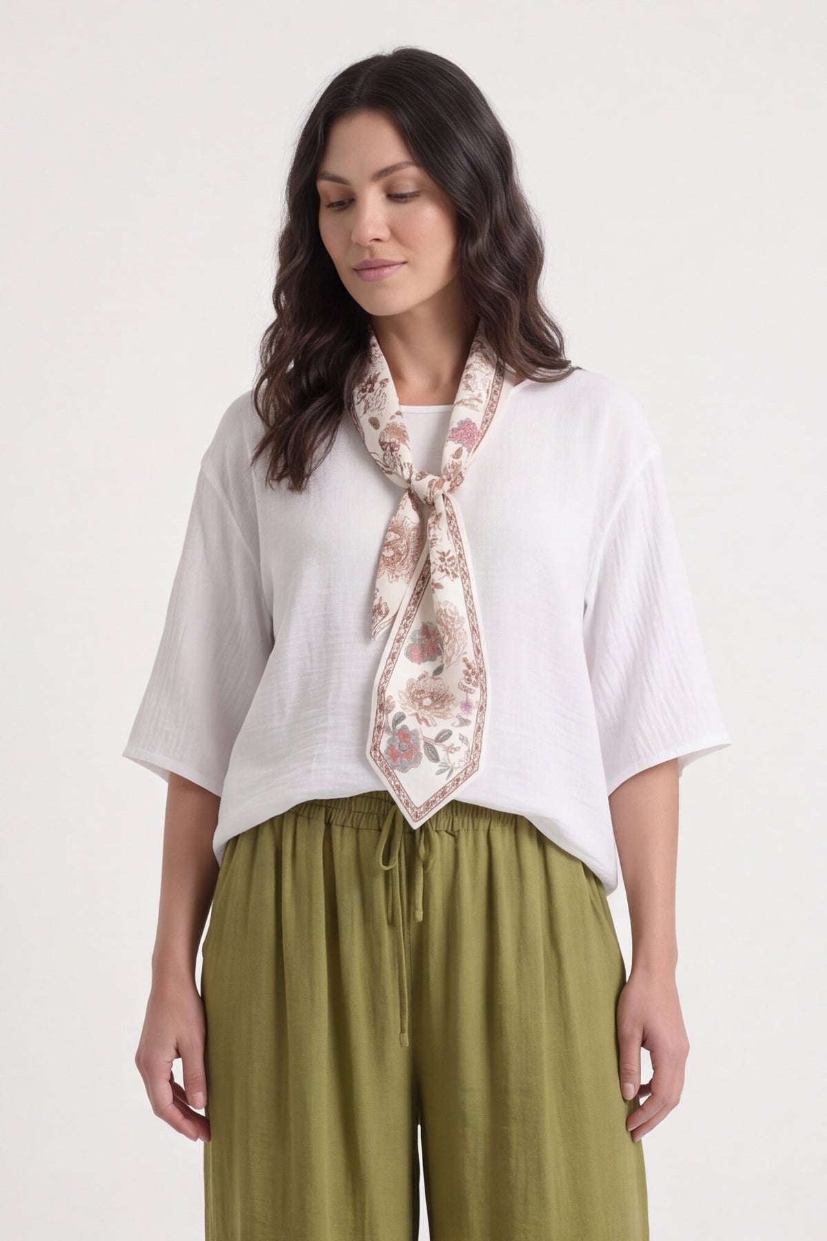 Athena Wide Leg Trousers Khaki – image 3 of 6