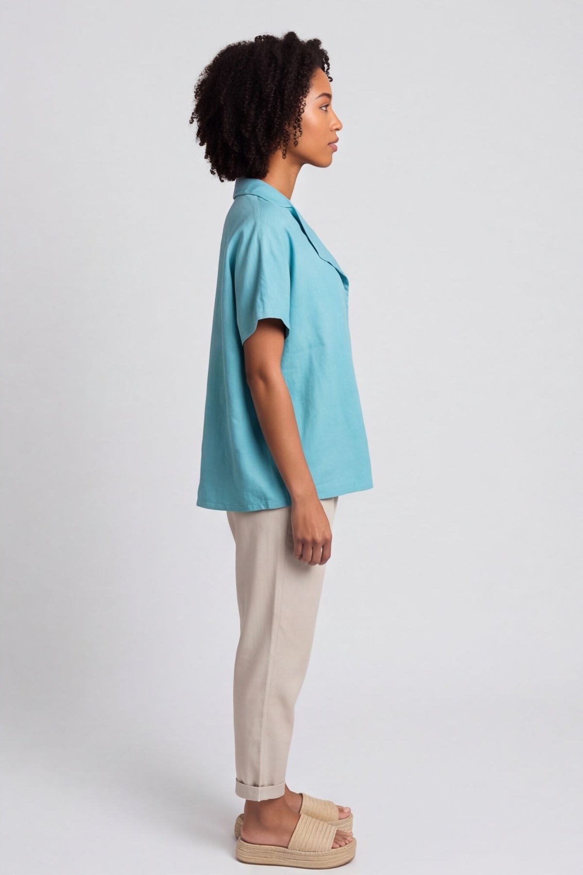 Sabella Linen Shirt Jade Green – image 2 of 4