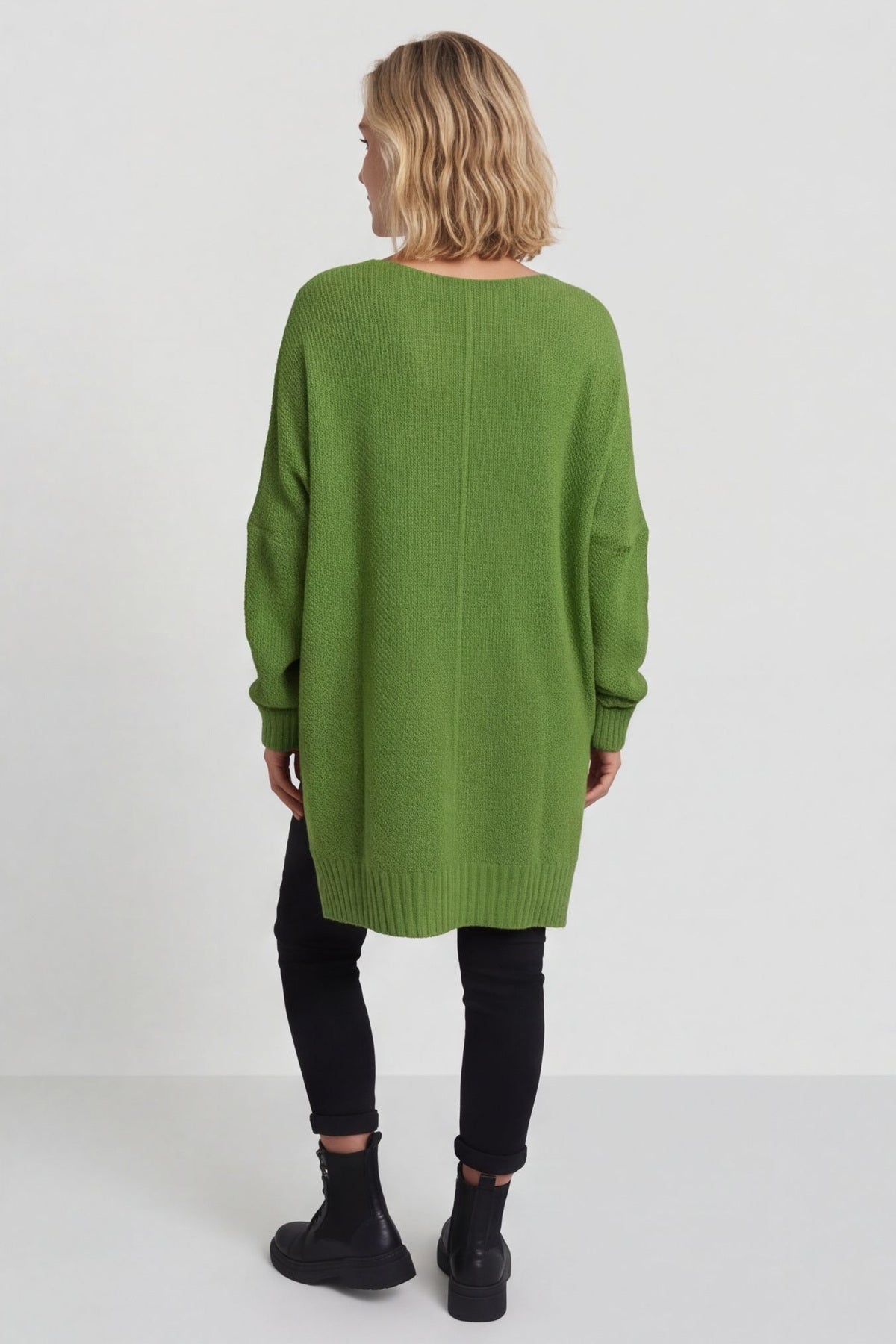 Bo Slouch V-Neck Jumper Green – image 2 of 4