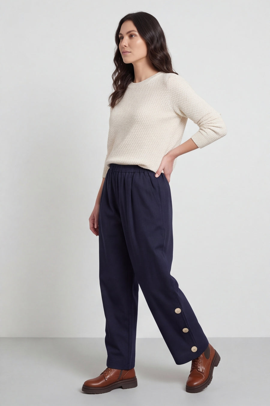Nydia Trousers Navy – image 1 of 4