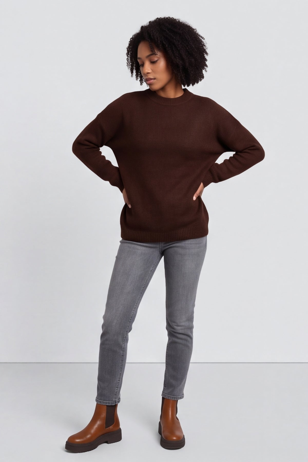 Elaine Knitted Jumper Cocoa – image 3 of 6