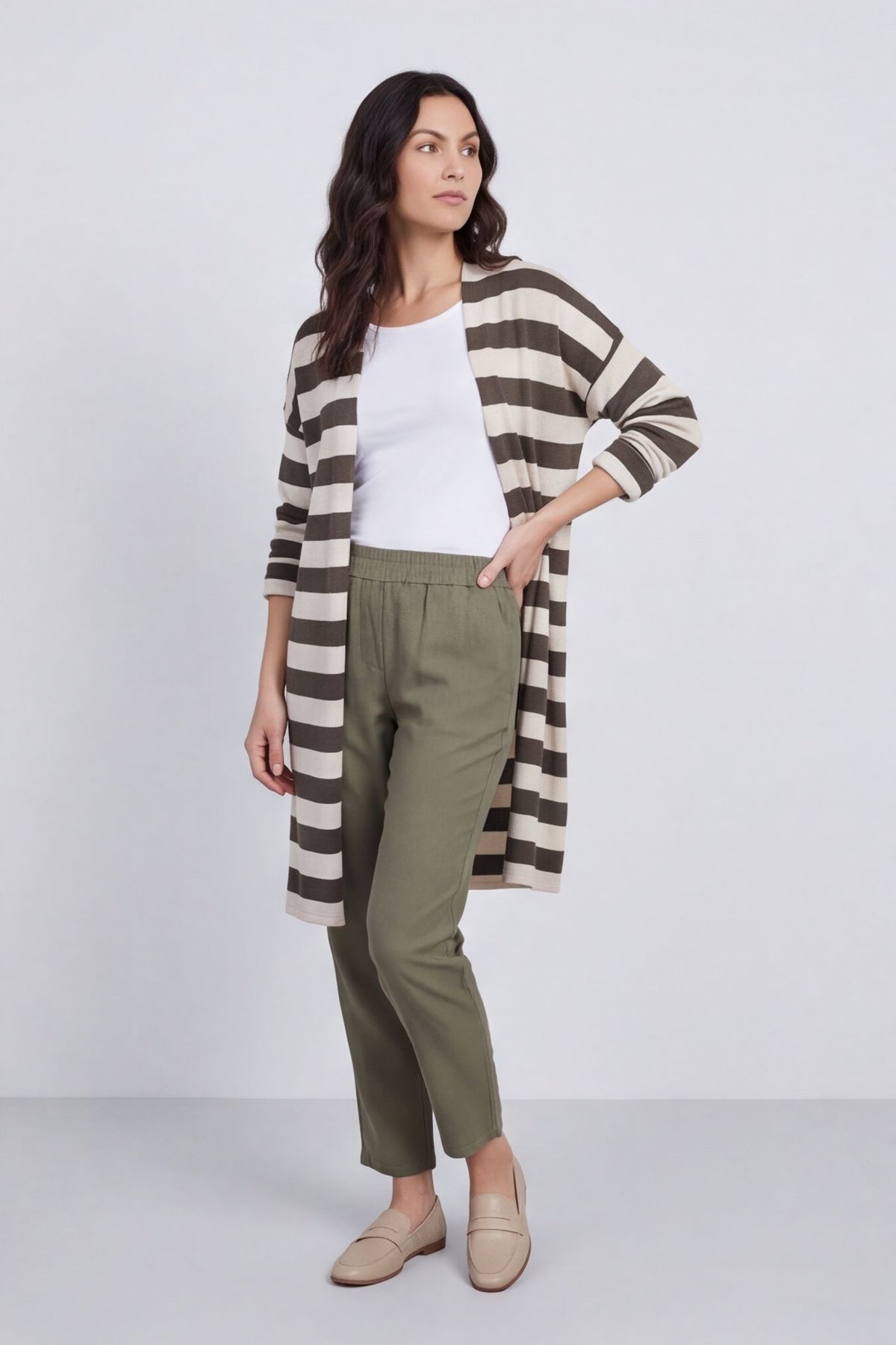 Lizzie Stripped Longline Cardigan – image 3 of 6