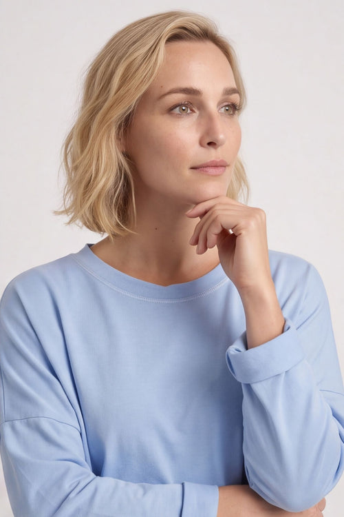 Edwina Cotton Top Light Blue – image 2 of 5