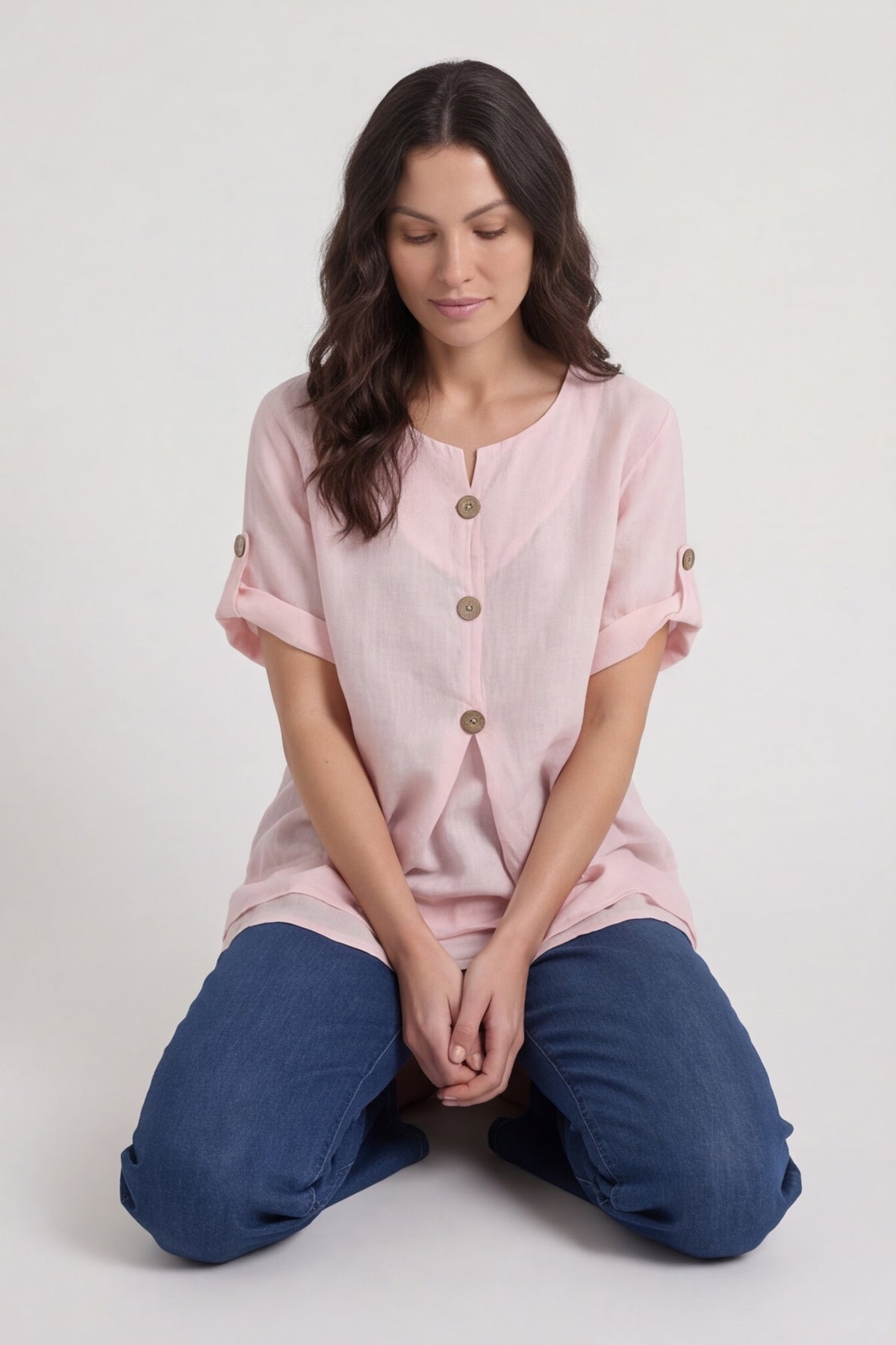 Amara Linen Box Top – image 4 of 6