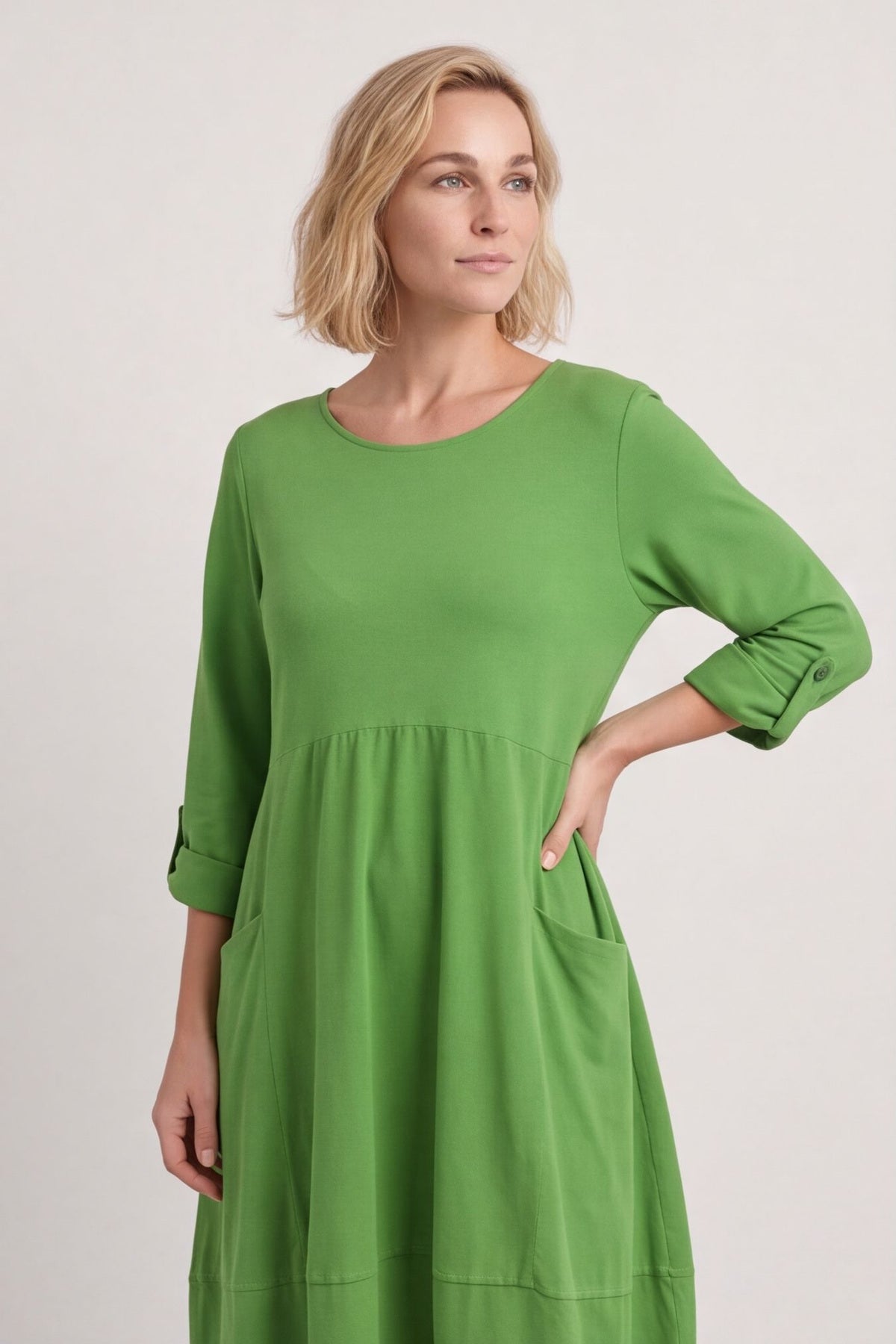 Vanessa Needlecord Dress Green – image 4 of 6
