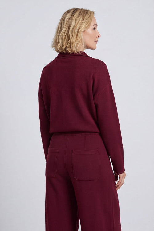 Cinda Cotton Trousers Wine – image 4 of 5
