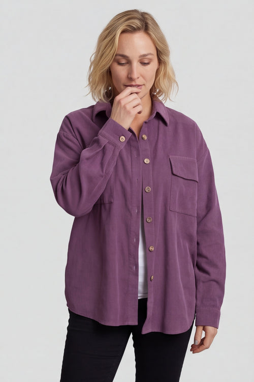Tonya Needlecord Jacket Mauve – image 4 of 6