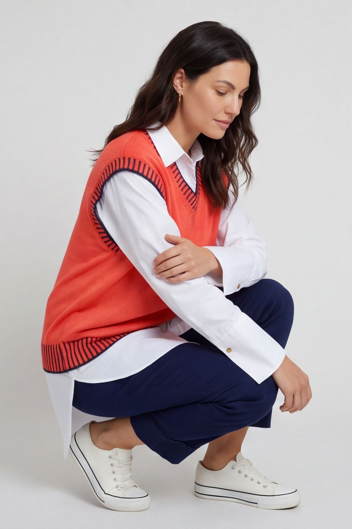 Jovita Fine Knit Tank Top Orange – image 4 of 6