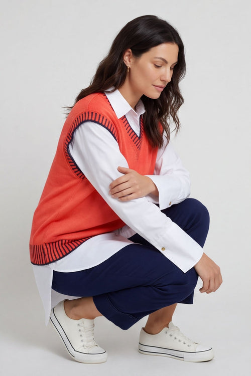 Jovita Fine Knit Tank Top Orange – image 4 of 6