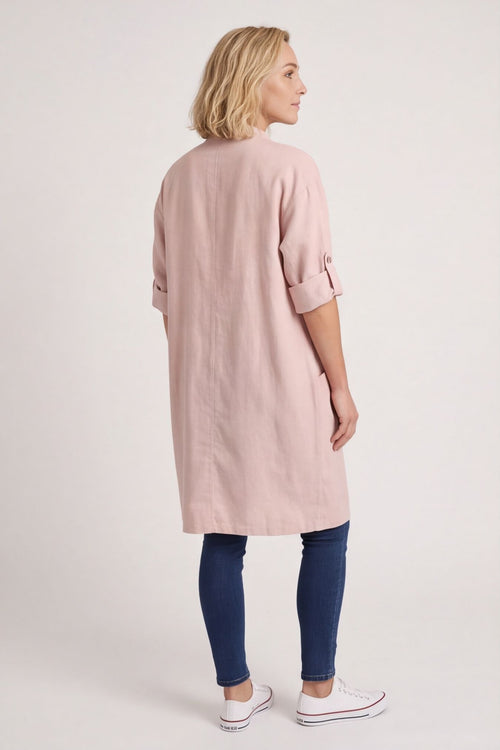 Gillian Linen Jacket Pink – image 4 of 5