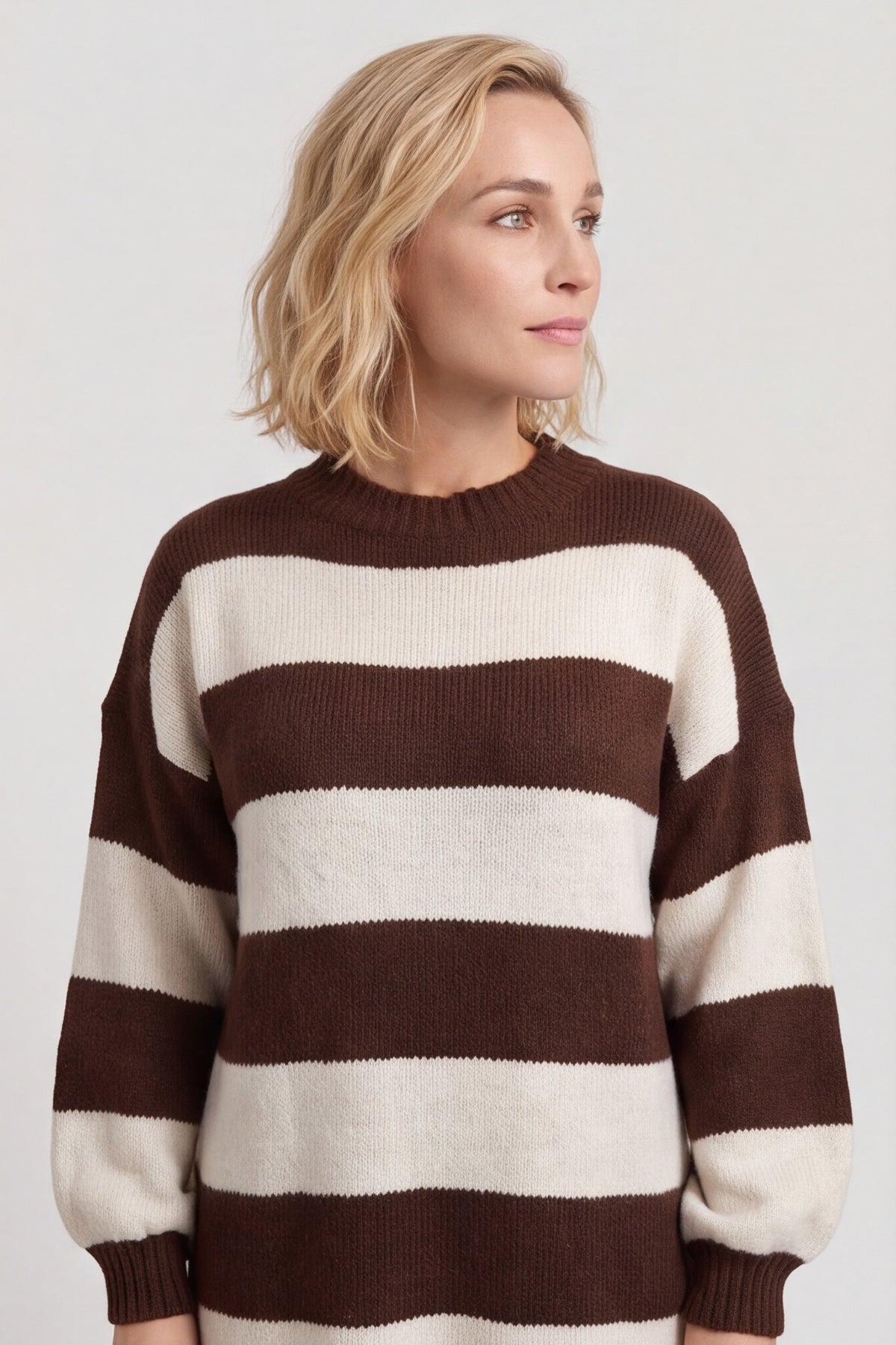 Osanna Stripe Knitted Jumper Cocoa – image 4 of 6