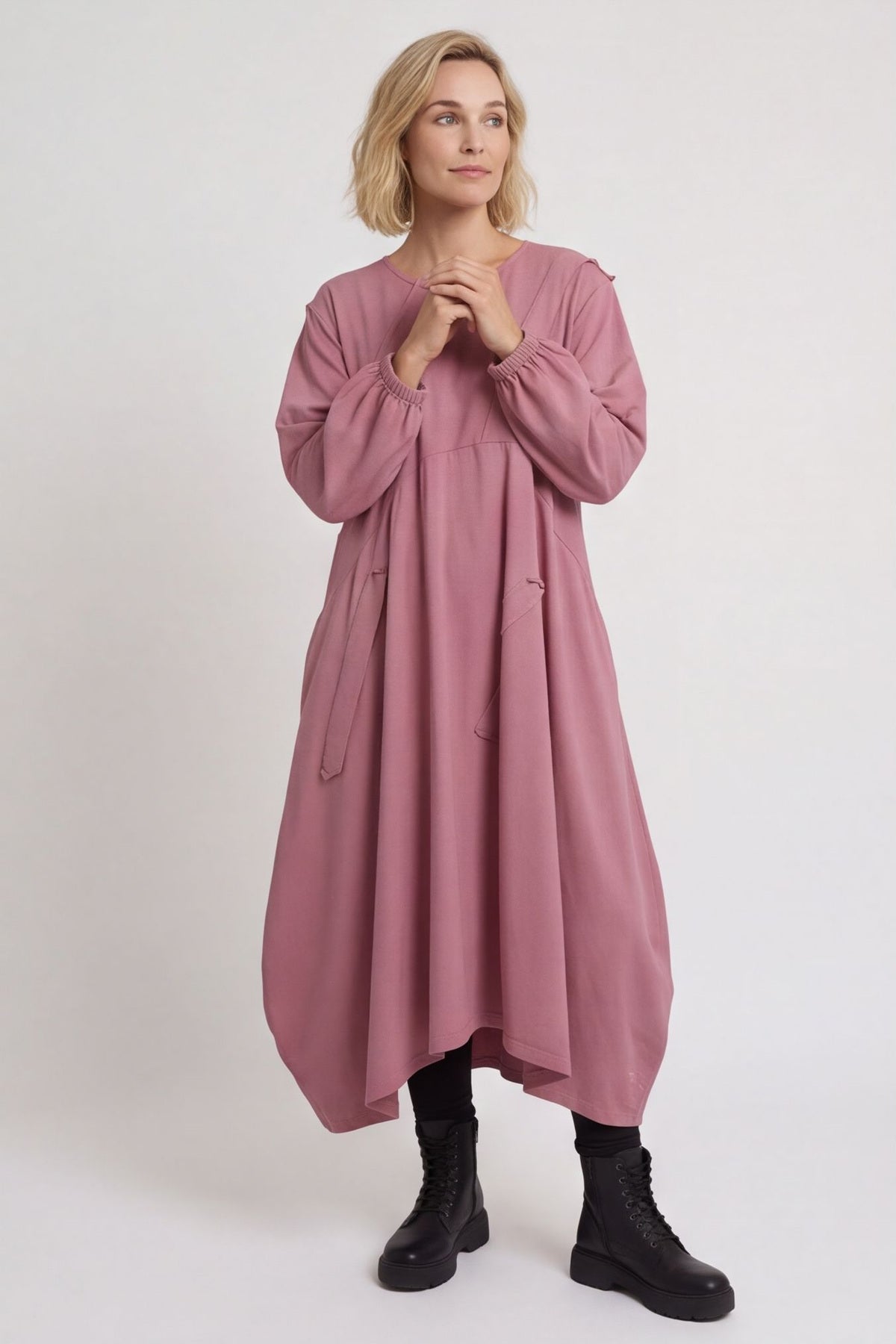 Netta Cotton Dress Grape – image 3 of 5
