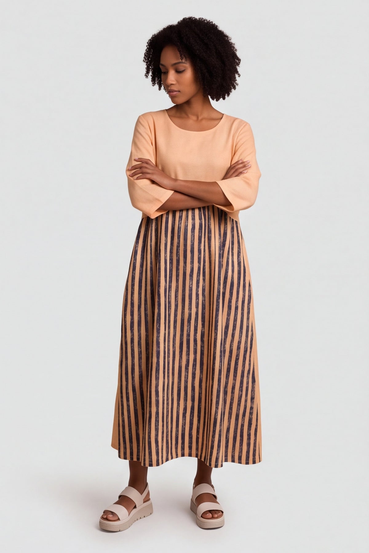 Maia Stripe Linen Dress – image 4 of 6