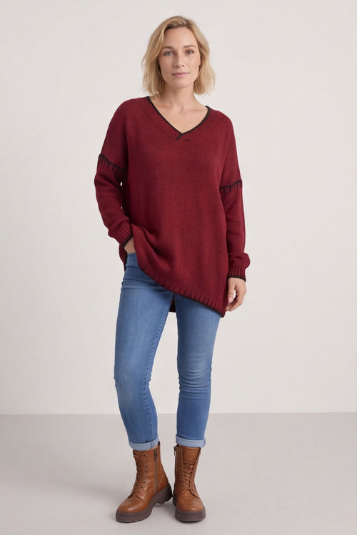 Emma Knitted Jumper Wine – image 3 of 5
