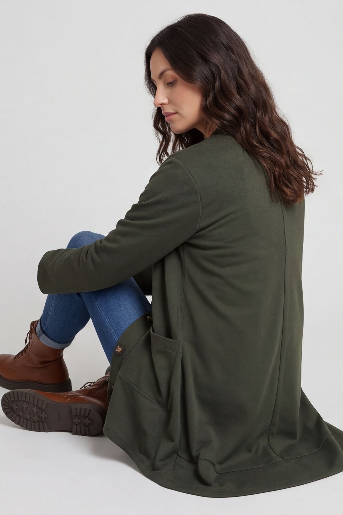 Ernestina Button Jacket Khaki – image 4 of 6