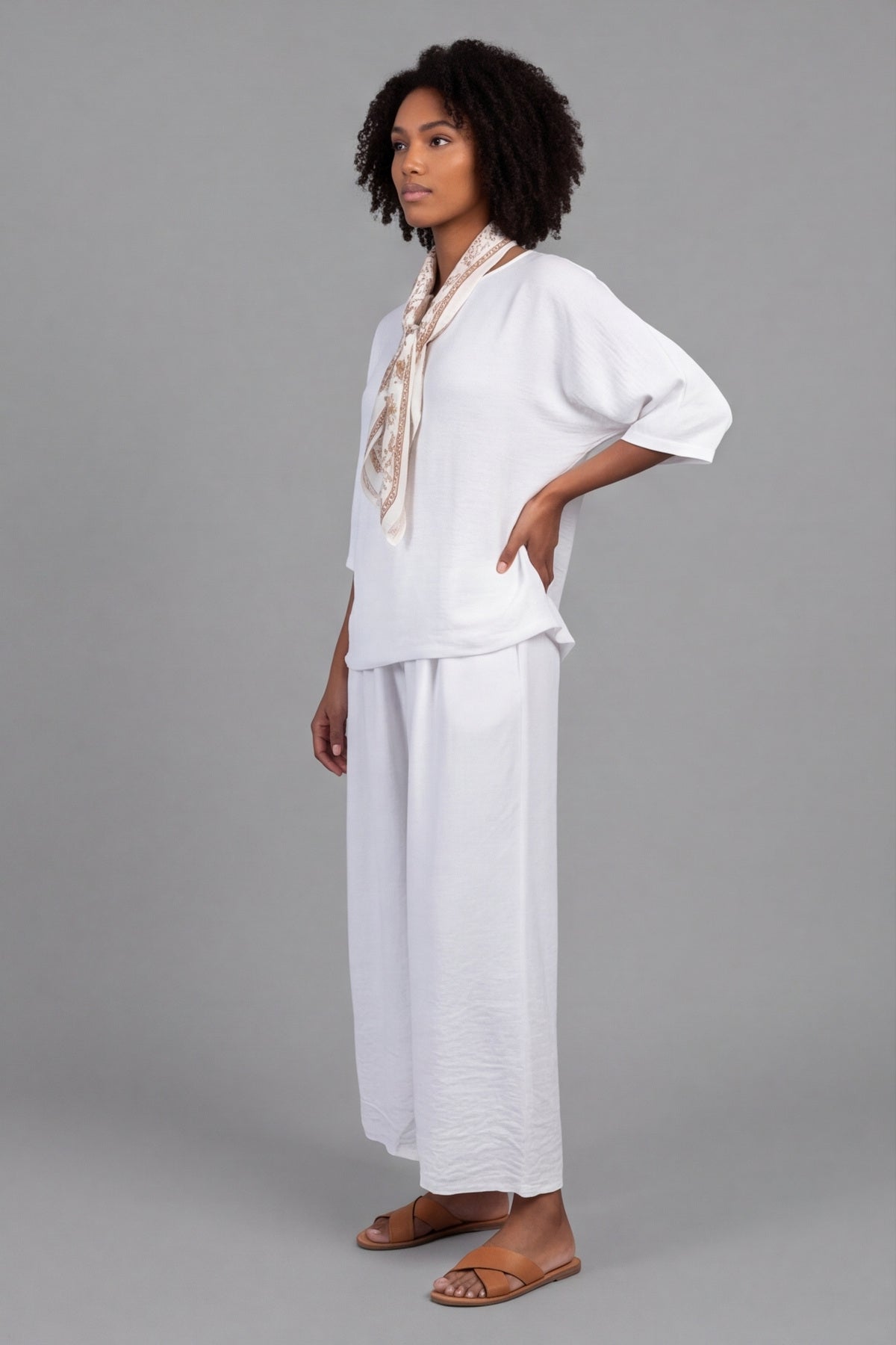 Athena Wide Leg Trousers White – image 4 of 6