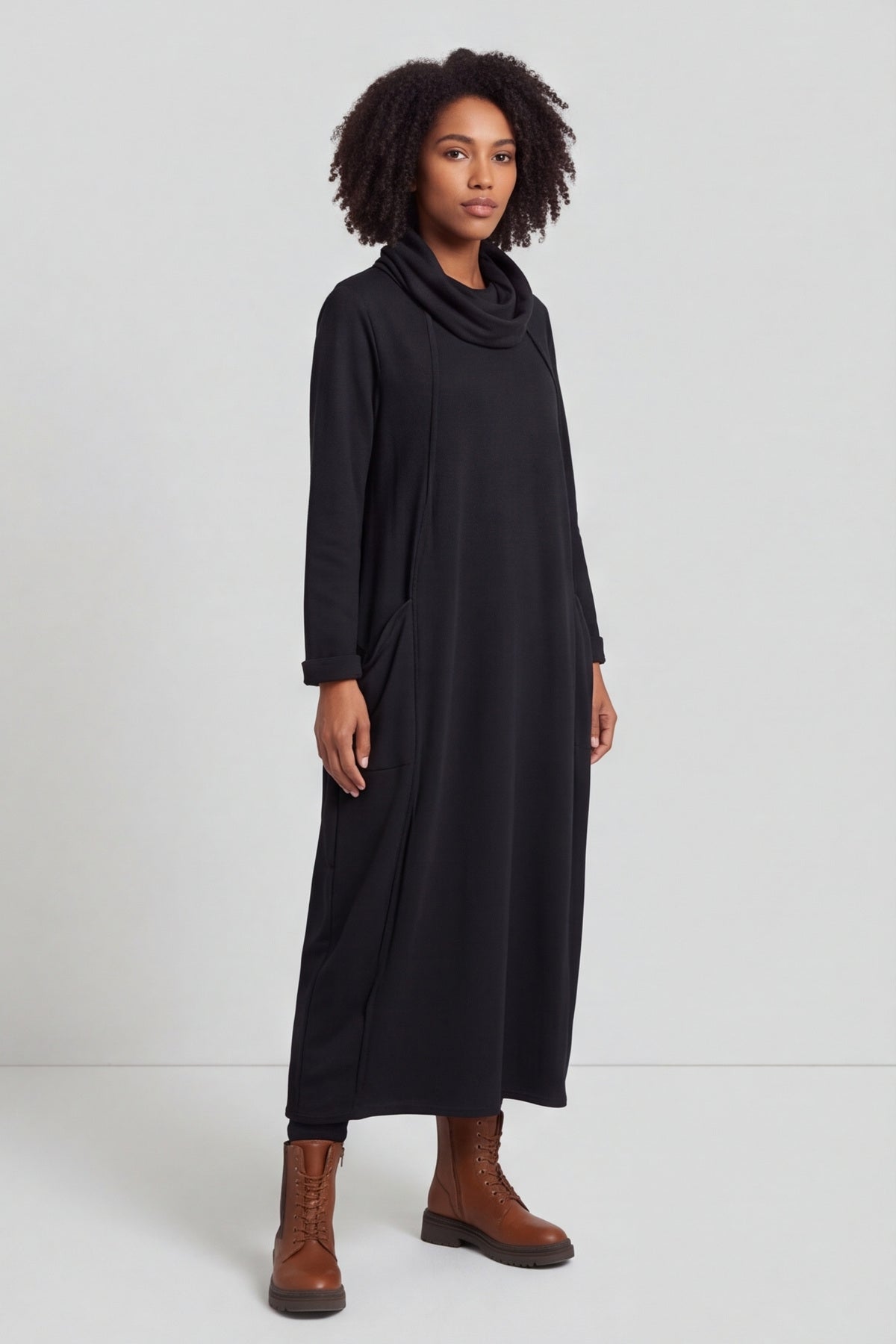 Maris Snood Cotton Dress Black – image 3 of 5