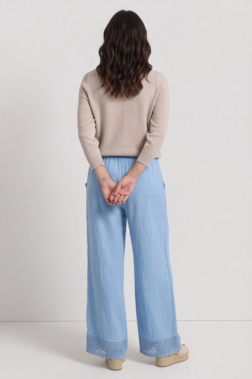 Elana Cotton Trousers Powder Blue – image 4 of 6