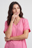 Robyn V-Neck Top Fuchsia – image 3 of 4