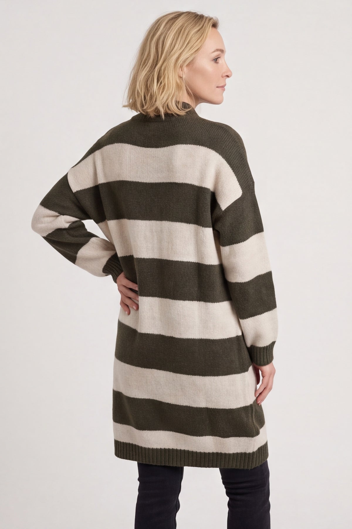 Osanna Stripe Knitted Jumper Khaki – image 4 of 6