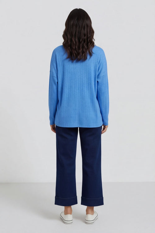 Sierra Sparkle Stripe Knitted Top Cobalt – image 2 of 4