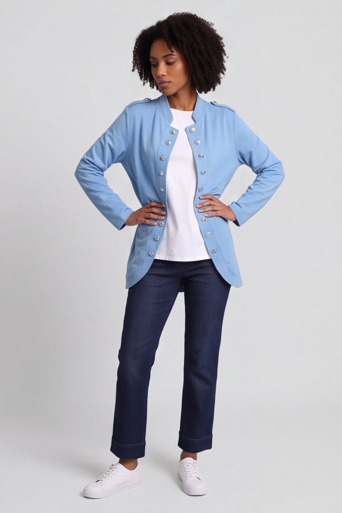 Gatwick Jersey Jacket Powder Blue – image 4 of 6