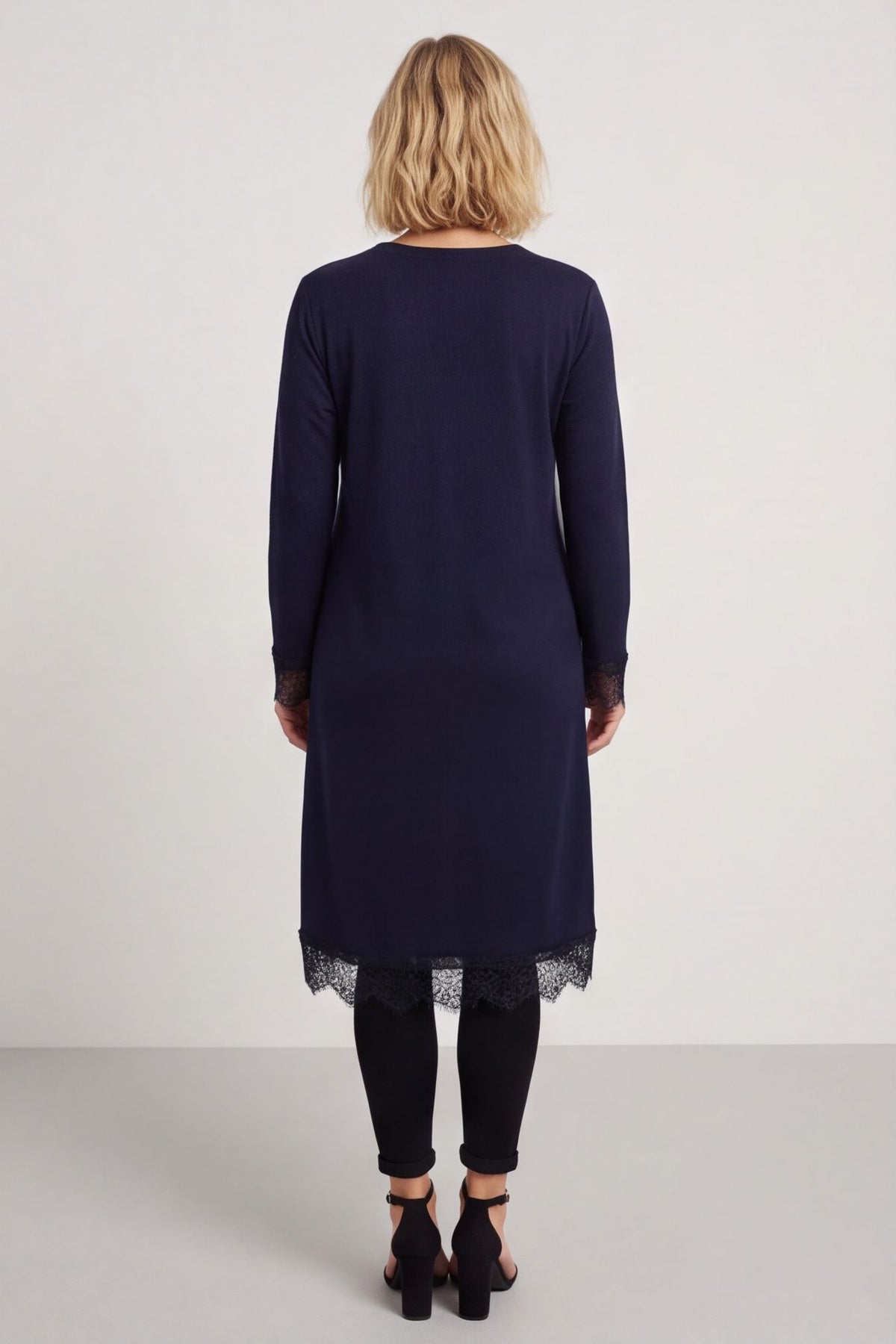 Merinda Lace Detail Dress Navy – image 3 of 5